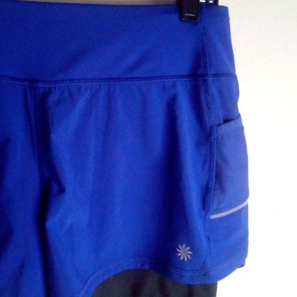 Athleta Ready Set Purple Active Shorts - Picture 2 of 15